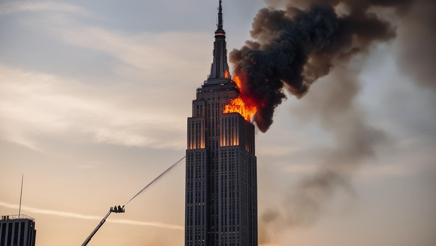 Incendio all'Empire State Building di New York: Fiamme Domate