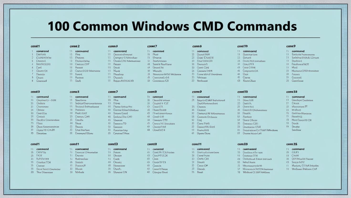 Tutti i comandi CMD per Windows (100 Codici)