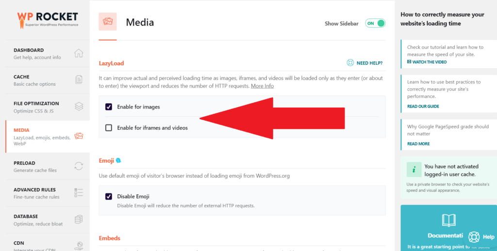 WP Rocket Caricamento pigro 