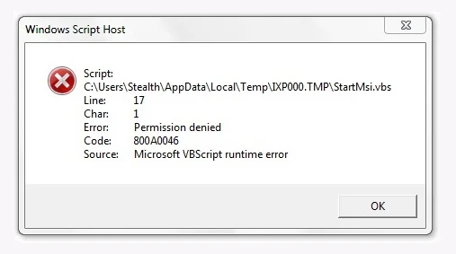 Come correggere l'errore Windows Script Host?
