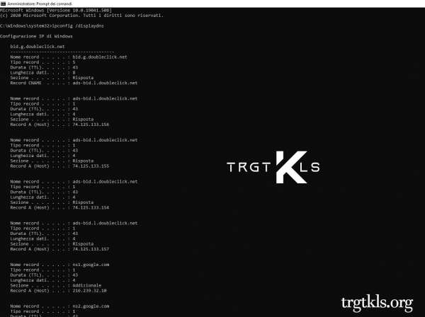 Come visualizzare i DNS Chache in Windows 10