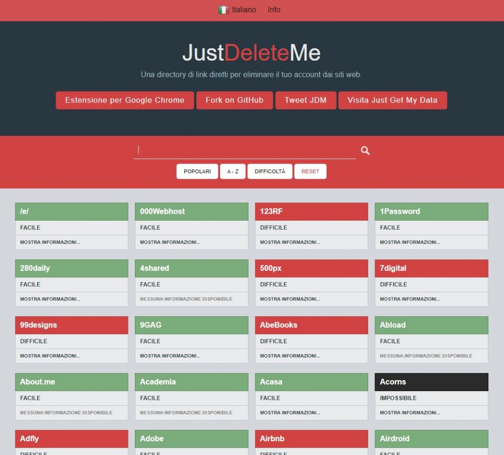 Questo strumento ti aiuterà ad ottenere la copia dei tuoi dati personali