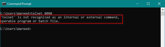 CMD: Come risolvere Telnet non viene riconosciuto/eseguito
