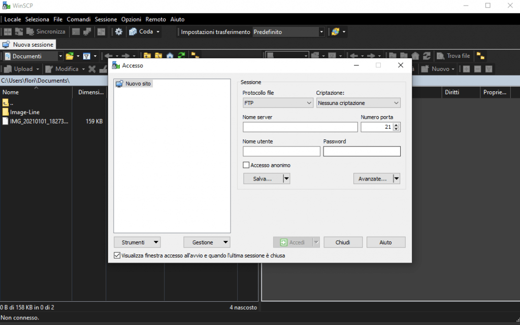 WİNSCP, il sostituto per FileZilla