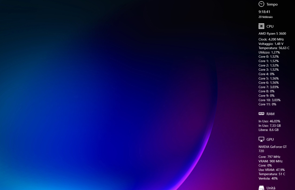 Come Aggiungere la Barra Laterale del Monitoraggio In Tempo Reale