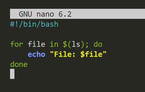 utilizzando la sostituzione dei comandi per stampare tutti i nomi di file in una directory