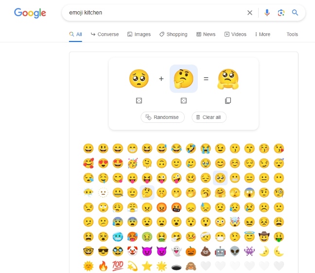 crea combinazioni di emoji utilizzando la cucina emoji
