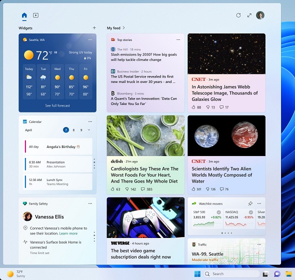 widget in windows 11