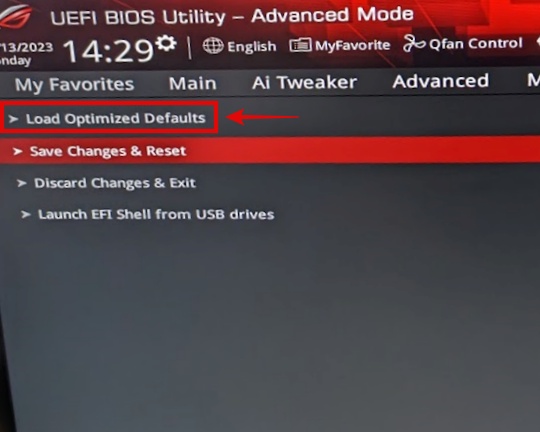 Ripristina l'opzione Impostazioni BIOS nella scheda madre ASUS Z790-E