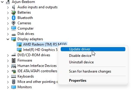 Aggiorna i driver su Windows 11 con Gestione dispositivi