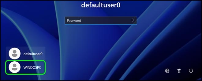 Fai clic sull'utente che hai creato per accedere