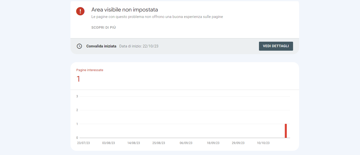 Google webmaster; Risoluzione "area visibile non impostata"