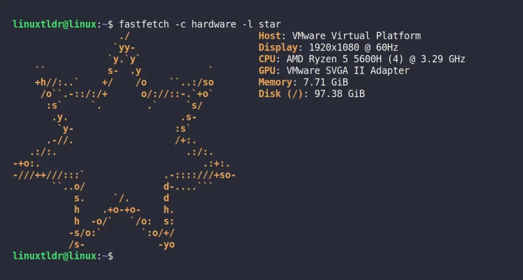 fastfetch con logo diverso