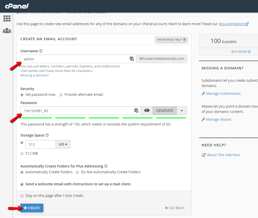 Creazione di un nuovo account e-mail: compilazione del modulo