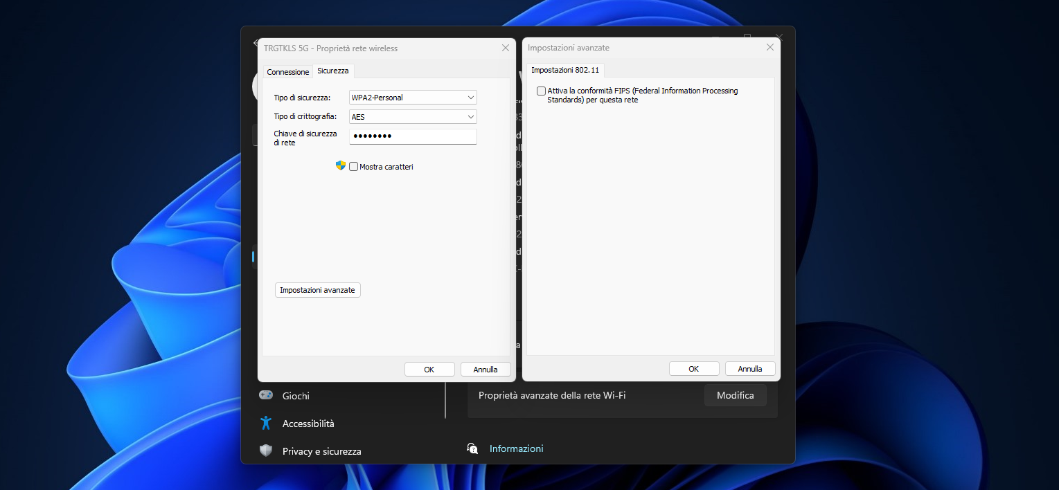 Wifi FIPS che cos'è? A cosa serve nella scheda rete?
