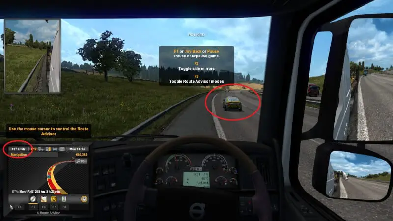 polizia che supera il limite di velocità - Come rimuovere il limite di velocità di 90 km/h su ETS2 13