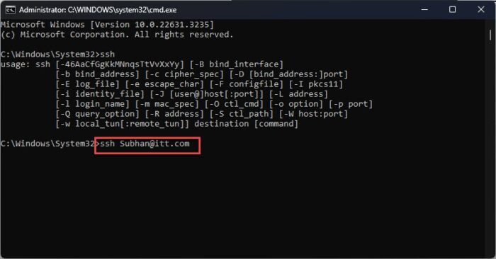 Connettersi al PC remoto tramite SSH