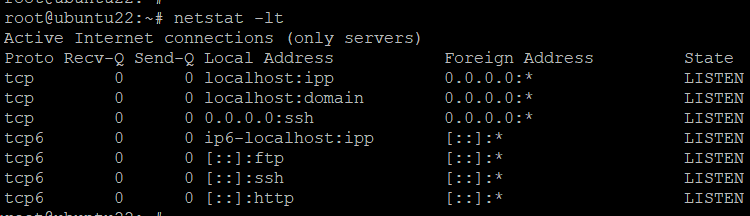 Elenca le porte di ascolto TCP