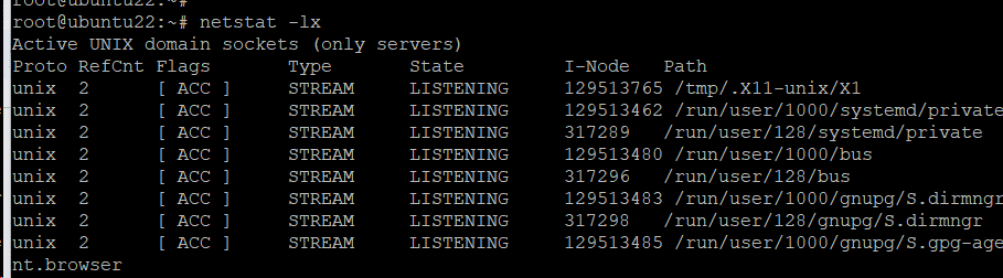 Elenca le porte di ascolto UNIX