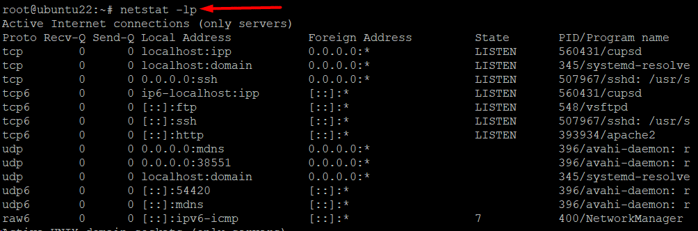 Esempio n. 10: elenca tutti i programmi di ascolto